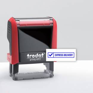 Trodat Express Delivery Text Rubber Stamp (red body color) - Design Yourself Stamp Stamp