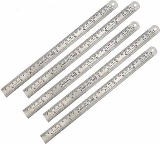 FRKB 5 Pc Stainless Steel 12 Inch Scale with Conversion Table Ruler