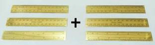 UEI 2 NO. PATWARI BRASS SCALE SET OF 3 SCALES ( TOTAL 6 SCALES ) Ruler