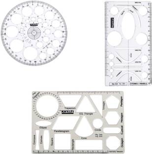 KHYATI | Designer Set | Fashion Designing Set | Sewing Set | Art & Craft (Set of 3 - 5) Ruler