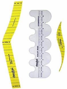 prabhas designs Deepak Scallop, Hip scale, Arm hole scale combo useful for Tailoring Beginners Ruler