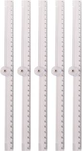 FRKB Transparent Folding Ruler Scale -12 Inch (Set of 5 ) Ruler