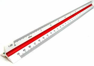 Modinity Triangle Scale Ruler, 30 cm/12-inch Long Plastic Straight Measuring Ruler