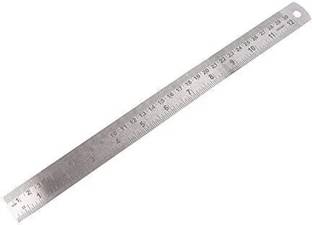 SM Exports Steel Scale/Ruler 1 Foot (30 cm/ 12") (Set of 2 Pcs.) Ruler