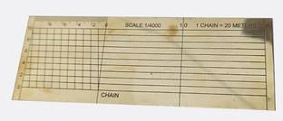 ROMOFY STORE BRASS PATWARI DIAGONAL SCALE 1/4000 WITH PERMANENT ENGRAVING MAP READING SCALE Ruler