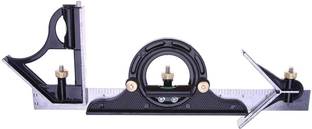 Digital Craft 1 Set Adjustable Ruler Multi Combination Square Angle Finder Protractor 300mm/12"Measuring Set Tools 180 Degree Angle Ruler Set Ruler