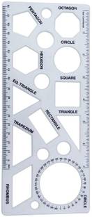 First Click 17 SHAPES STENCIL Ruler