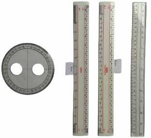UEI PROTACTOR CIRCULAR 5 INCH, METRIC SCALE & ACRYLIC SCALE 12 INCH, PACK OF 3 Ruler