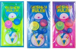 KRAFTMASTERS 3Pcs Creative Gift Designer Spirograph Geometric Ruler Drafting Tool Art & Craft Ruler