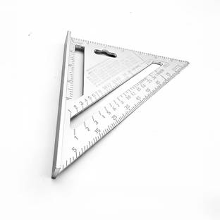 DeoDap Aluminum Alloy Rafter Square 7-Inch Length Tri-Square