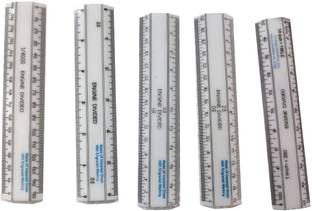Antiquity Plastic Patwari Scale 1/4000,20-25,25-50,16"-1Mile & 33-50 Imported Sheet Ruler