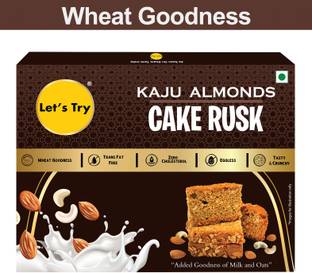 Let's Try Kaju Almond Cake Rusk with Goodness of Milk & Atta Almond flavored Cake Rusk
