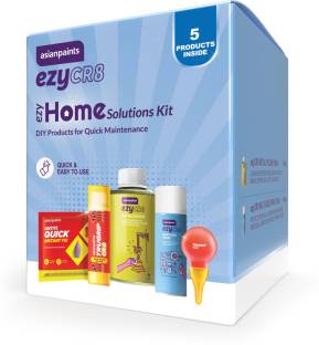 Asian Paints ezyCR8 ezyHome Solutions Kit (Trugrip White Glue, Glue Stick, Loctite Quick Instant Fix, Metal Polish, Multi-Use Spray)