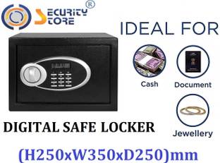 Security Store Digital Safe Locker/Cash Storage Locker with Dual Security Key and Password- H25xW35xD25 Safe Locker