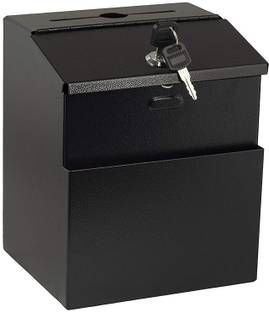 Indian Decor 4041 Wall Mountable Steel Suggestion Box with Lock Safe Locker