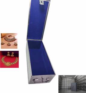 Crevita Steel Bank Locker Jewelery Ornaments Storage Box With Velvet Lining Size 10 Inch Safe Locker