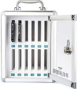 Bellveen Cell Phone Locker 12 Slots Metal Mobile Phone Storage Box Storage Safe Locker