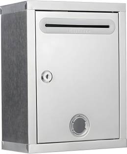 ELLOZIA Locking Mailbox,Donatin Box,Suggestion Box Wall Mounted Mail Box Safe Locker