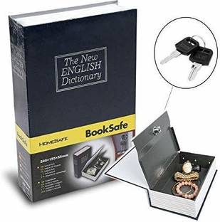 Onlyeasy Metal Hidden Secret Book Safe Dictionary Style Iron Locker Vault Box For Home Safe Locker