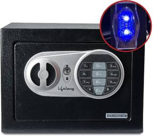 Lifelong 8.6 Litres Home Safe 0.3 Cubic Feet with Led Safe Locker