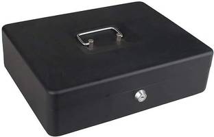 Betlex Large 12 Inch | Cash Box with Note and Coin Compartments | Cash Box with Lock Safe Locker