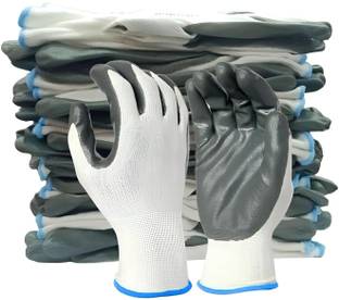 STYLERA Premium Hand Work Glove Seamless Smooth Grip for Cut Resistant General Duty Work Nitrile, Synthetic  Safety Gloves