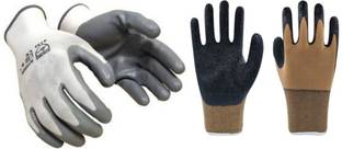SS & WW Frontier Combo of Knife Cut Resistant Hand (2 Pair, Large) Synthetic  Safety Gloves