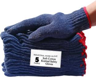 Donizard Soft Cotton Knitted Protection Grip Work Gloves Mechanic Industrial Gardening Polyester  Safety Gloves