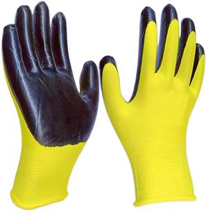 RBGIIT Safety Hand Work Glove PU Coated Seamless Knit Glove with Smooth Grip on Palm K0 Reusable Paint Glove