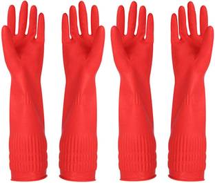 Seebuy Red Rubber Shopping Time Safe Hand Protective Rubber  Safety Gloves