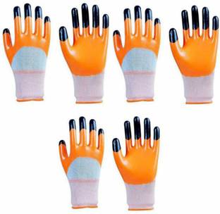 Donizard Multipurpose Heavy-Duty Reusable Washable Coated Work Safety Hand Gloves Nitrile, Nylon  Safety Gloves
