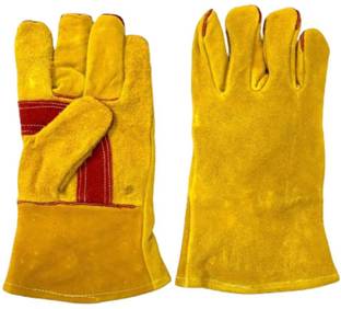 STYLERA 12 INCH Heavy Duty Leather Welding Hand Gloves Protective Durable Heat Resistant Leather  Safety Gloves