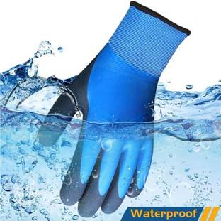STYLERA 1 PAIR Waterproof Work Gloves Liquid Proof Double Coated Working Multi Purpose Nitrile  Safety Gloves