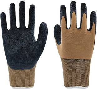 7SHIELD 5 PAIR Cut Resistant Hand Safety Gloves brown Cut-Proof Protection Nylon  Safety Gloves