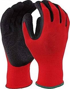 RBGIIT Washable Reusable Cut Proof Nitrile Cotton Cleaning Gloves for Unisex Y8 Wet and Dry Glove Set