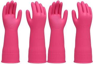 QTM Premium Dishwashing Glove Kitchen Cleaning Gloves Cloth Reusable Household Glove Rubber  Safety Gloves