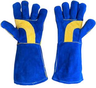 Donizard Heavy Duty Durable Heat Resistant Welding Works, ISO Certified, Made in India Leather  Safety Gloves