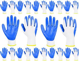 STYLERA 12 Pair Reusable Washable Cut Resistance Hand Safis Anti Cut Hand Gloves Nitrile, Rubber  Safety Gloves