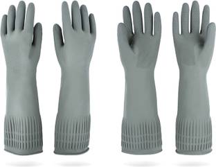 HM EVOTEK Long Slevees Rubber Water Chemical Protective Workers Hand Skin Safety GK-15 Rubber  Safety Gloves