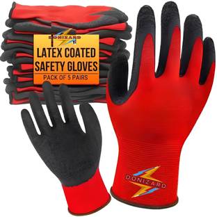 Donizard Industrial Hand Gloves Gardening Work ,Cut-resistant Working Gloves Men & women Latex, Rubber  Safety Gloves