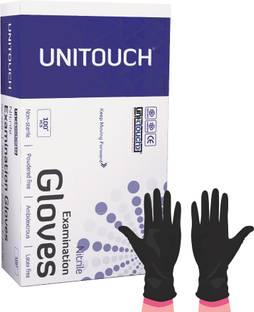 Unitouch Nitrile medical gloves/Examinationgloves/tattoo gloves Pack of 100 Nitrile  Safety Gloves