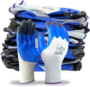 Donizard Multipurpose Industrial Daily Reusable Working Grip Coating Anti Cut Resistant Nitrile, Rubber  Safety Gloves