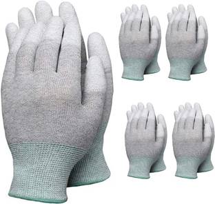 SS & WW Electronic Workshop ESD Safety Gloves ( PACK OF 5 PAIR ) Latex  Safety Gloves