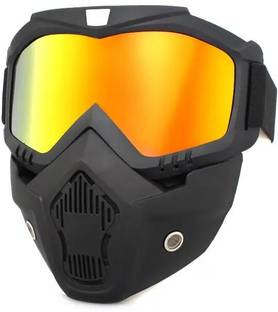 WESSER GOLD Goggle Mask Anti Scratch UV Protective Face & Eyewear Windproof Dirt Shield With Soft Foam Padded Detachable Mouth Filter Blowtorch  Safety Goggle