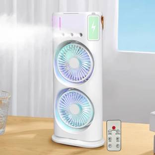 AMPLIN Rechargeable Air Cooler Fan, Mini USB Fan, 3 Speed Mode, Portable Fan 5 Star 70 mm 3 Blade Towe...