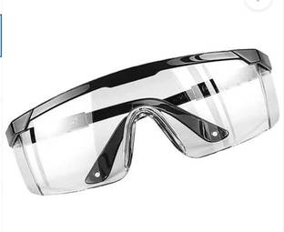 Quantum Retail Eye Protection Safety Goggles Glasses Anti-Droplets Protective Eyeglass with Clear Polycarbonate Lens for Power Tool, Welding, Laboratory, Wood-working, Medical Lab, Driving, Laboratory Safety Goggle (Free-size) ( Pack of 1 ) Power Tool, Welding, Laboratory, Blowtorch, Wood-working  Safety Goggle
