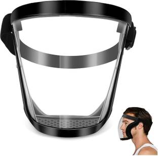 Dhvyant Mart Transparent Protective Anti-Fog Full Face Visor With Eye & Head Protection Mask Wood-working  Safety Goggle