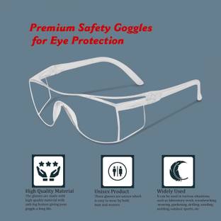 Skylight Lightweight Goggles For Eye Safety Protection Reusable (Transparent | Free size | Unisex) Power Tool  Safety Goggle