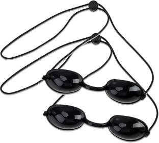 AJICA IPL and ND-Yag Laser Light Protective Safety Googles for UV & LED Light Therapy Silicone Soft Durable Eye Lap Eyepatch Black Safety for IPL Laser Infrared Light Blowtorch  Safety Goggle