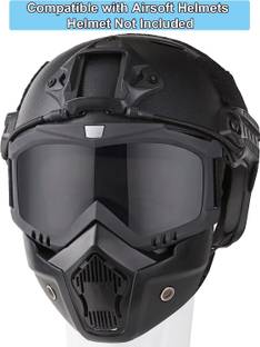 Huims Mask, Airsoft Mask Full Face and Detachable Airsoft Goggles Blowtorch  Safety Goggle
